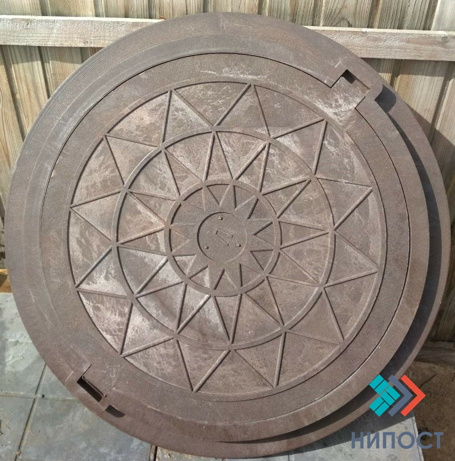 Канализационный люк полимерпесчаный (шоколадный) - купить от производителя